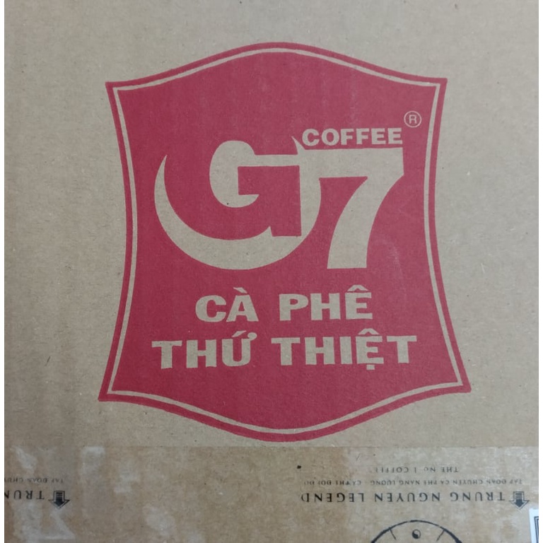 Cà phê G7 hòa tan 3in1 Trung Nguyên, hàng chính hãng có tem xác thực, hộp 21 gói x 16g/gói,  date T10/2023