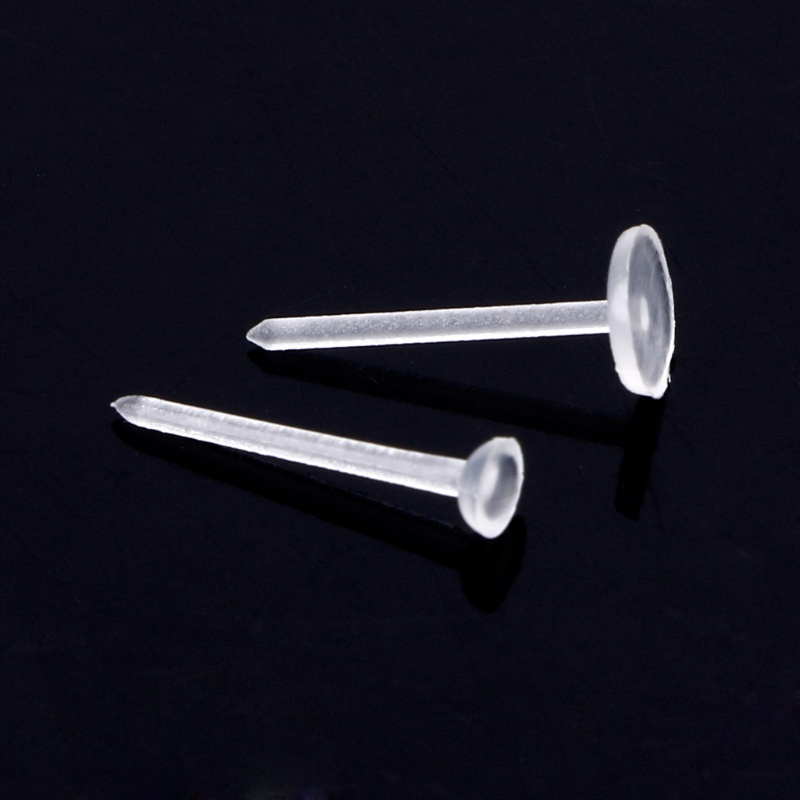 Set 100 Ghim Cố Định Bông Tai DIY 3 Lỗ Không Gây Dị Ứng