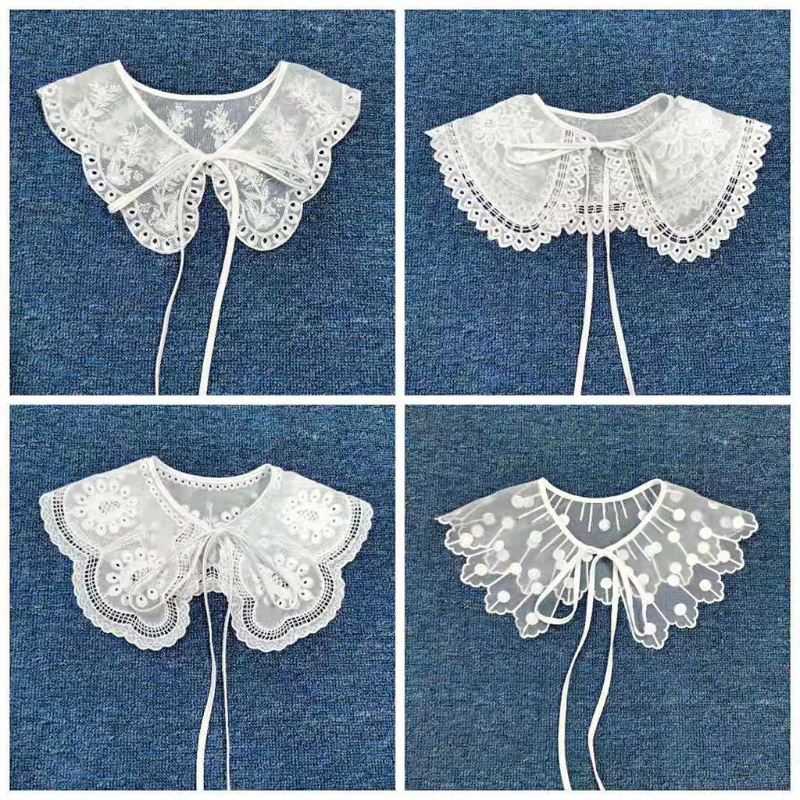 Cổ Áo Sơ Mi Giả Thêu Họa Tiết Thời Trang Mùa Hè Cho Nữ