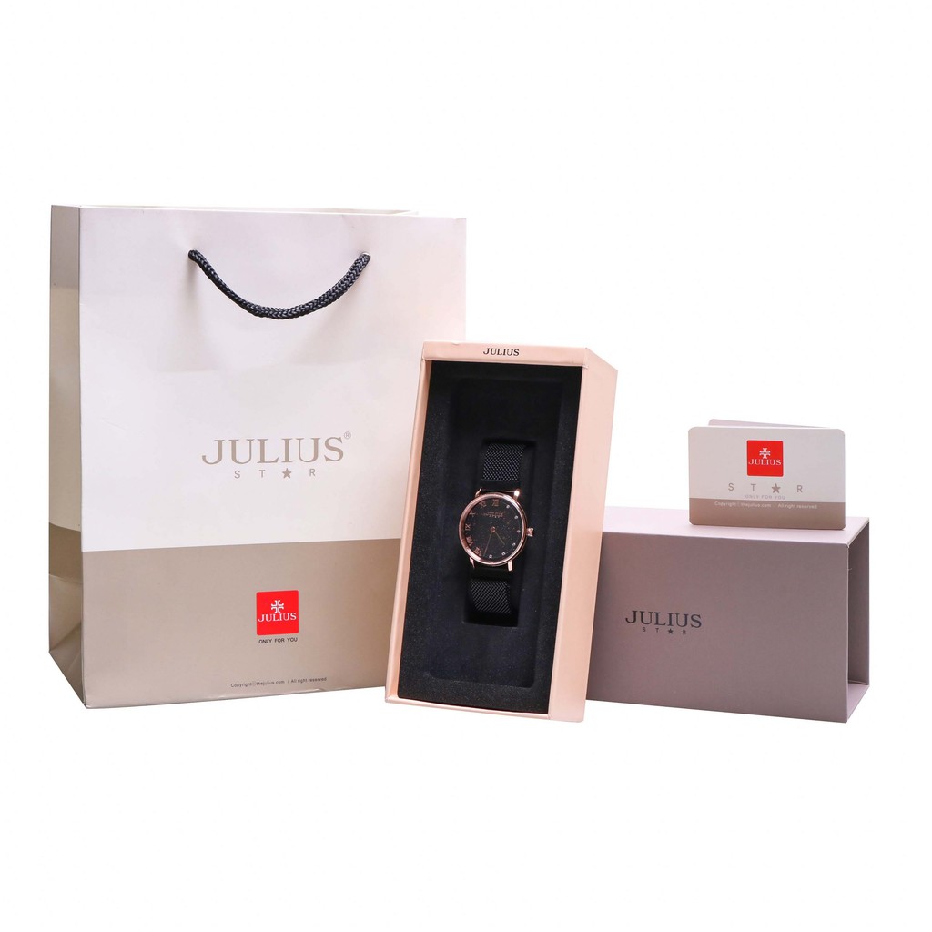 Đồng hồ nữ JS-037C kính sapphire dây nam châm Julius Hàn Quốc