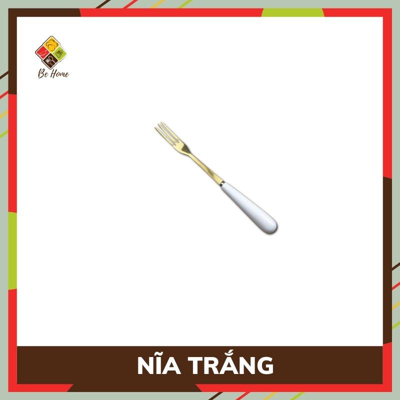 Thìa dĩa inox mạ vàng vân đá cầm tay BEHOME Muỗng thìa nĩa inox 304 mạ vàng cán dài nhiều màu sang chảnh cao cấp