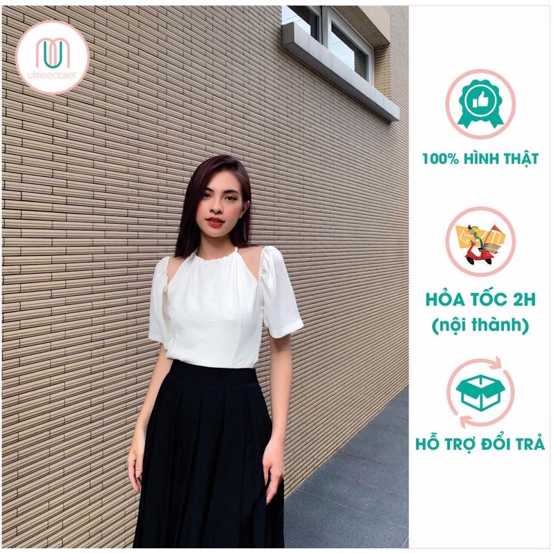 Áo nữ kiểu áo nữ cổ yếm áo khoét vai siêu xinh áo nữ đi làm công sở
