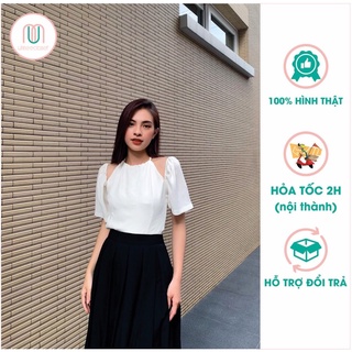 Áo nữ kiểu áo nữ cổ yếm áo khoét vai siêu xinh áo nữ đi làm công sở