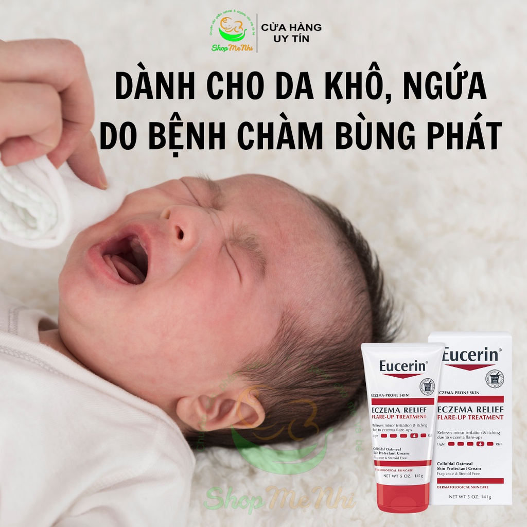 Kem giảm chàm Eucerin Eczema Relief cho bé từ 3 tháng và người lớn.
