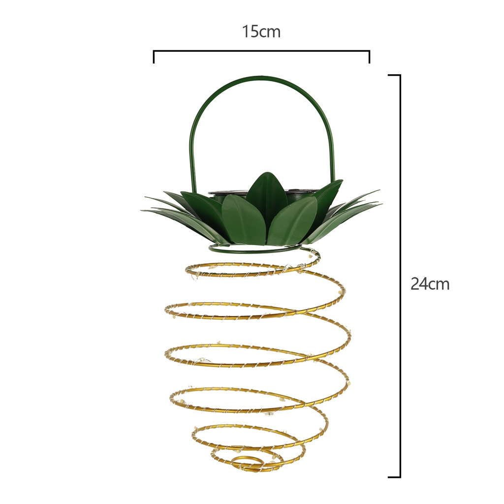 Đèn Led Trang Trí Quả Dứa Đèn Decor Bóng Màu Vàng Ấm Sử Dụng Pin Năng Lượng Mặt Trời Chống Thấm Nước Haochi