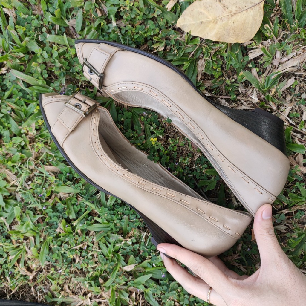 Giày da thật size 38 nguyên bản loại 1 secondhand Đồ Si Bon WS3