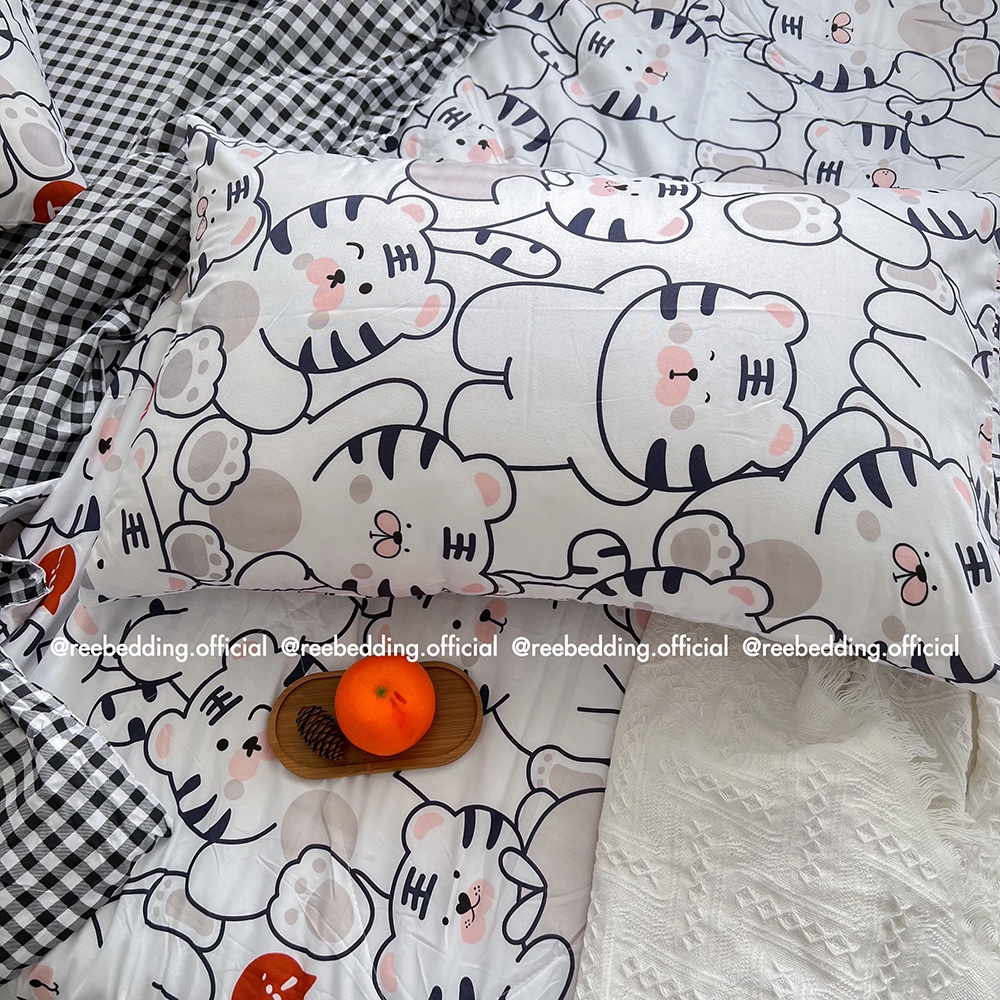 Bộ chăn ga gối chần bông poly cotton REE Bedding đủ size giường nệm PLC171 - Mẫu 3