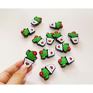Jibbitz charm stick hình cây xương rồng gắn dép sục dép crocs