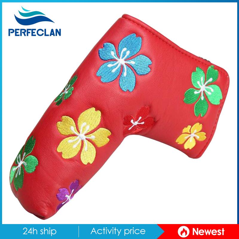 Bọc Đầu Gậy Đánh Golf Bằng Da PU In Hoa Màu Trắng