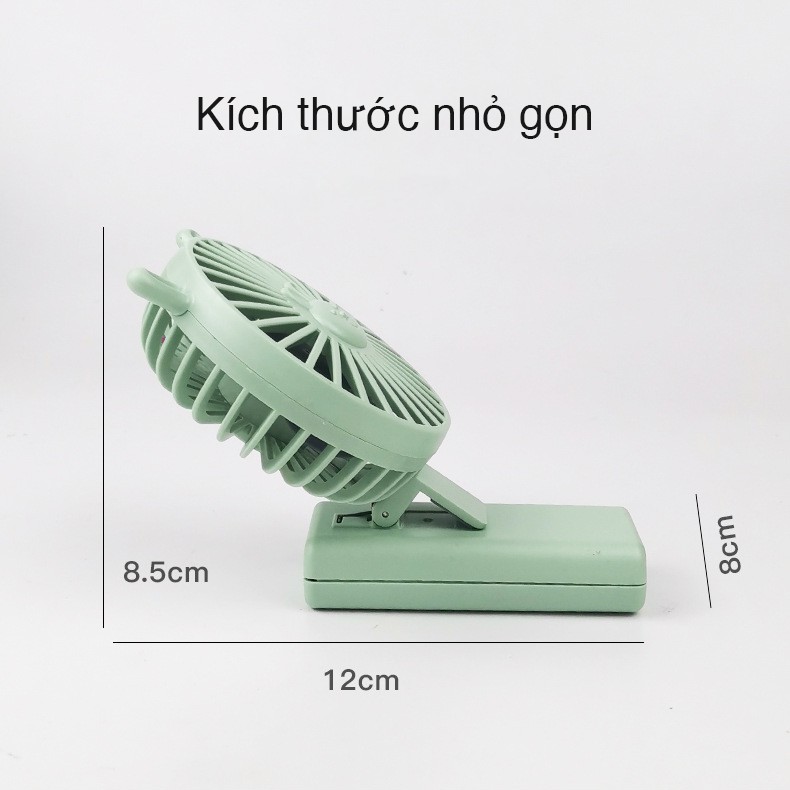 Quạt Mini Tích Điện, Cầm tay, Để bàn Ossan 558 - 889 tích hợp kẹp tiện lợi | BigBuy360 - bigbuy360.vn