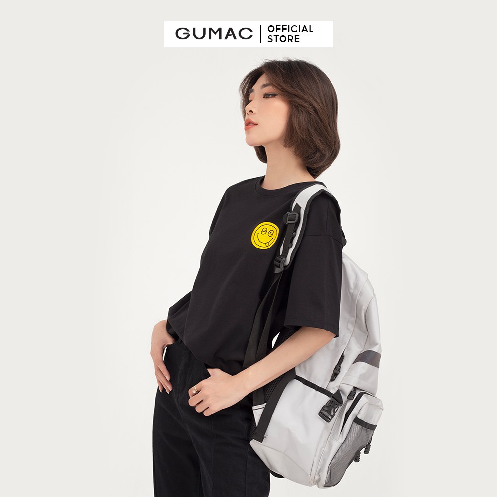 Quần jean nữ baggy chạy gân GUMAC phong cách unisex năng động QJB4103