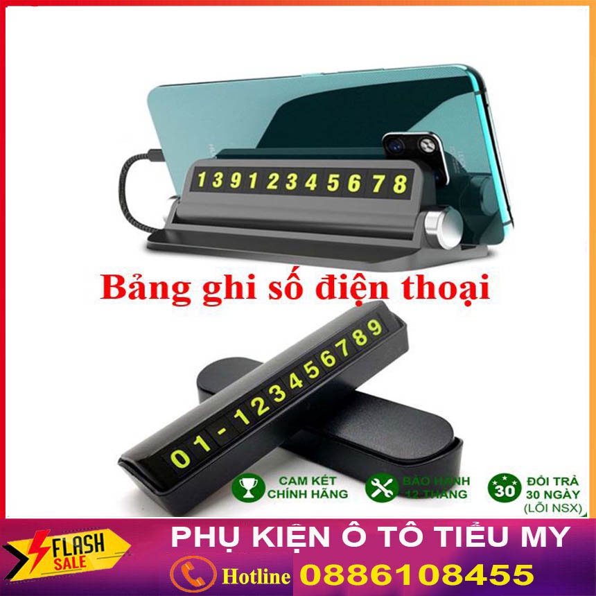 Bảng ghi số điện thoại ô tô, ghi số điện thoại xe hơi khi dừng đỗ xe- có kèm kệ, giá đỗ để ô tô