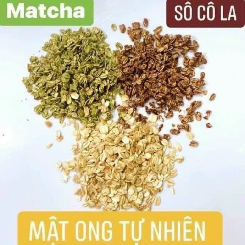 Yến Mạch Giảm Cân Ăn Liền Nướng Vị, Yến Mạch Ăn Kiêng Cán Dẹt nướng Mật Ong, Matcha, SôcôLa
