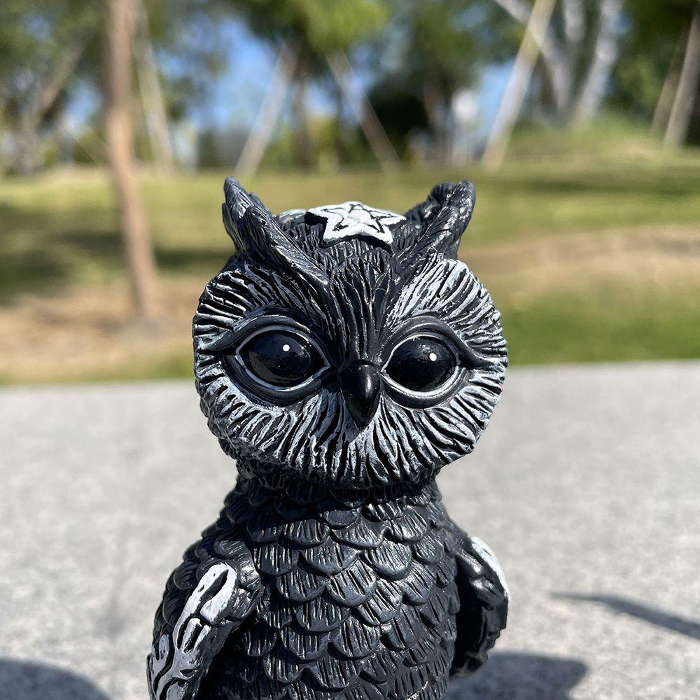 Tượng Cú Mèo Đen Trang Trí Halloween