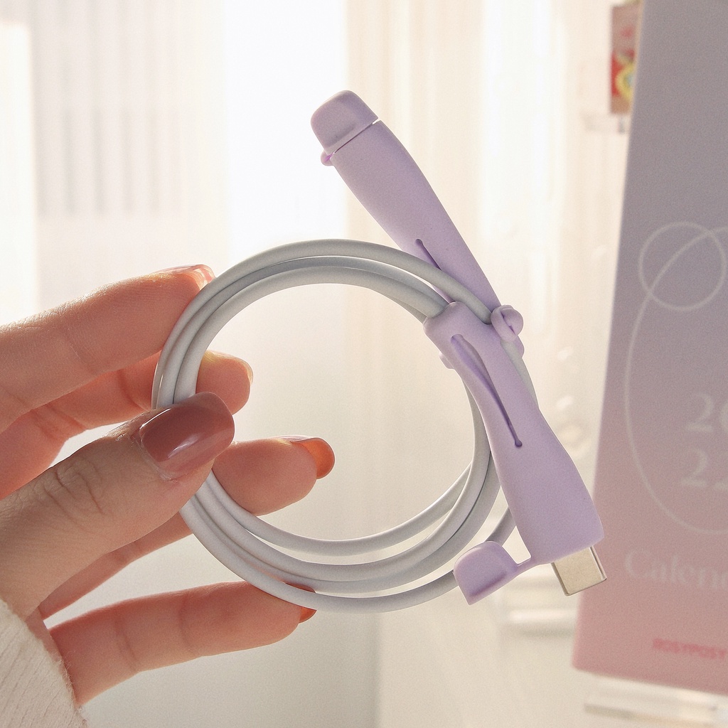 Dụng Cụ Quấn Bảo Vệ Cáp Sạc 4 Trong 1 Tương Thích Với 1 Điện Thoại / android / type c Cổng usb Sang Cổng type c