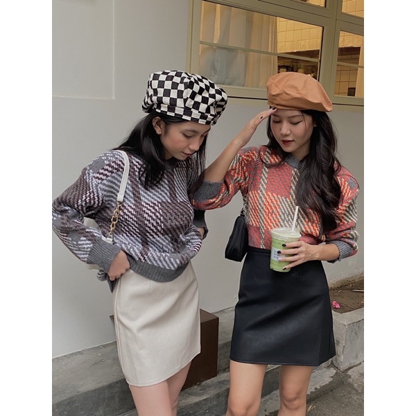 áo len dày kẻ chéo nhiều màu LEN159 LOLLIE STUIDO