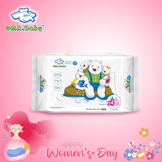Khăn ướt kháng khuẩn làm sạch tinh khiết Oma Baby dành cho bé và mẹ