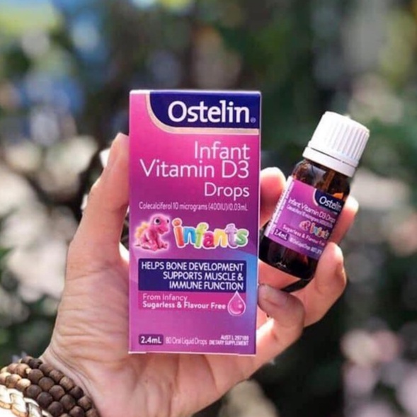 Vitamin D3 Ostelin 2,4ml 400iu dạng giọt cho bé dưới 12 tuổi của Úc