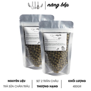 Trân châu làm trà sữa trân châu hồng trà đen lục trà lài thái xanh thái đỏ nàng bếp 400gr