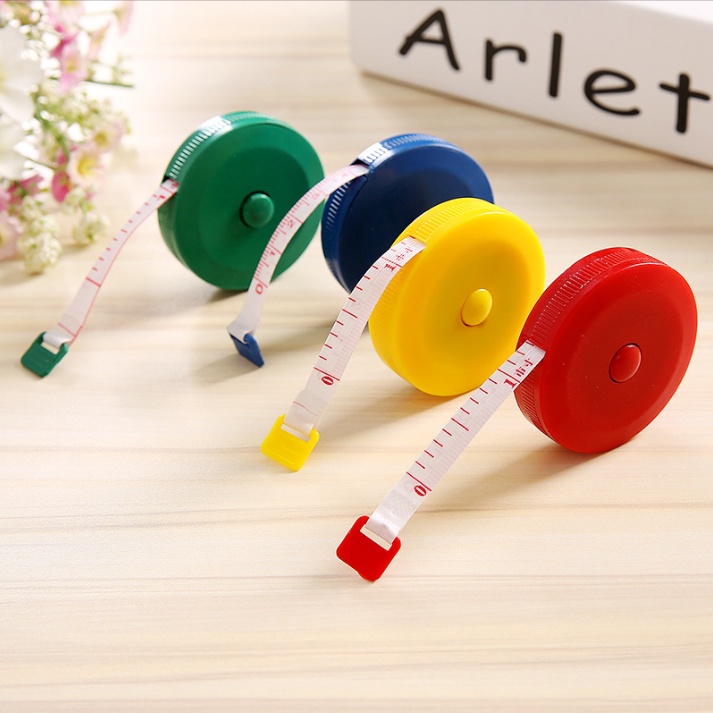 Thước Dây Cuộn Mini Đo Eo Đo Chiều Cao Cho Bé Rút Tự Động 1,5 Mét Đa Năng A138