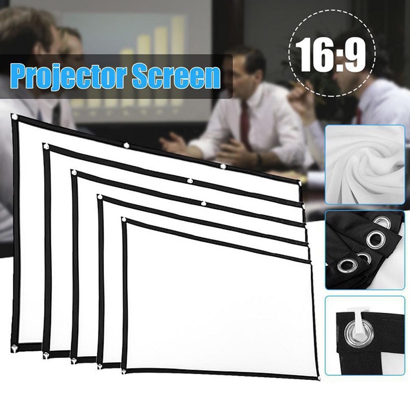 Màn hình máy chiếu đơn giản 60 Inch 16:9 HD có thể Foldable Portable Projection Movies Cloth for Home