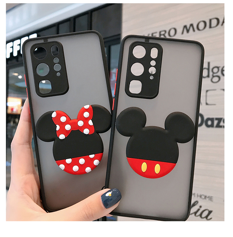 Disney Samsung Galaxy Note20 Ultra Note10 Pro plus Note8 Note9 Cute Cartoon Makeup mirrort Phone Case Samsung S20Ultra S20 Plus S10 Plus s10E S8 S9 Plus S8+ S9+ S10+ Cases Mickey Mouse Minnie Casing