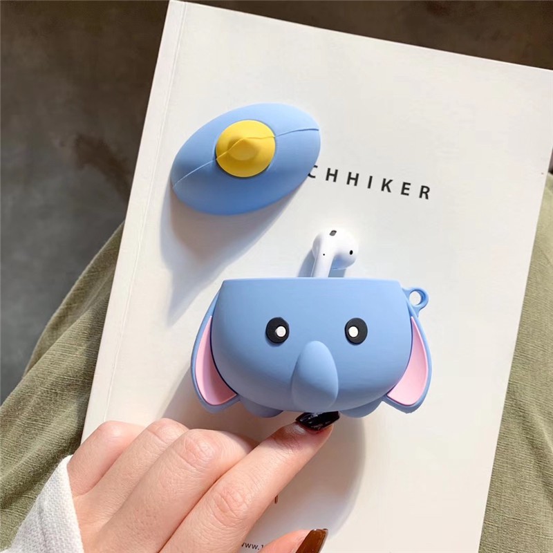 Hộp Đựng Bảo Vệ Tai Nghe Airpods 1 / 2 Pro Chống Nước Hình Chú Voi Dumbo