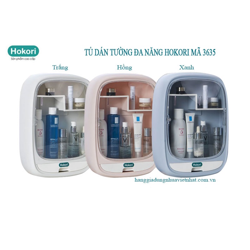 Hộp đựng mỹ phẩm chống bụi treo tường