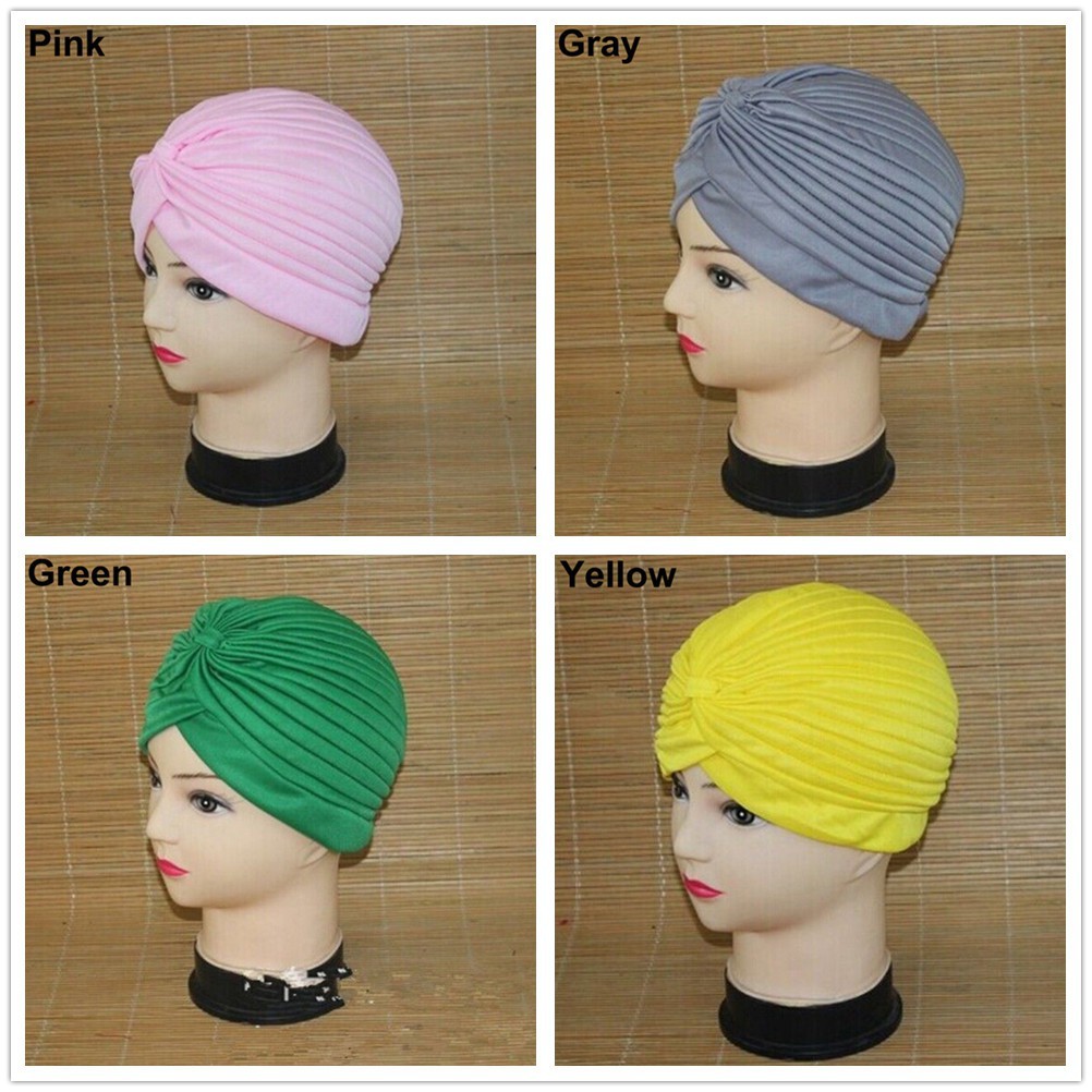 Mũ Turban xếp tầng nhiều màu sắc đầy á tính cho nữ