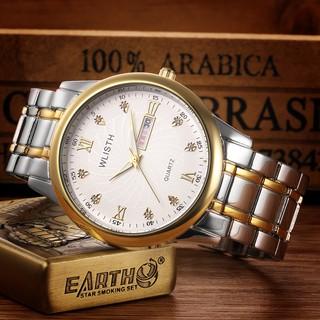 Đồng hồ cặp, đồng hồ thời trang nam nữ chính hãng WLISTH dây thép, mặt tròn thumbnail