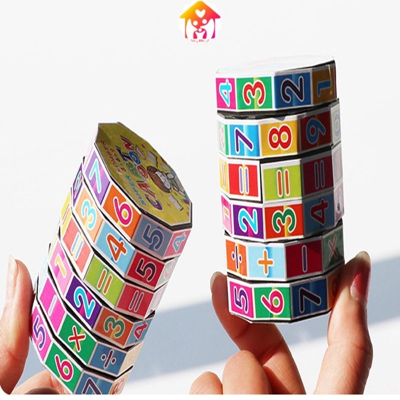 Đồ chơi giáo dục cho bé Rubik toán học 6 hàng số học và phép tính cộng trừ nhân chia