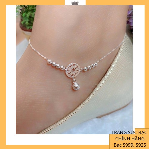 Lắc tay, lắc chân nữ bạc ta DaLiA Jewelry hình kim tiền