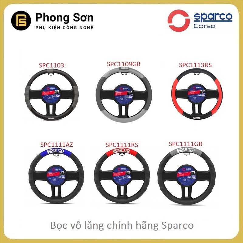 Bọc vô lăng SPARCO SPC1117BK chính hãng , Tặng kèm khăn lau ô tô 35*75cm ( Bảo Hành 03 Tháng )