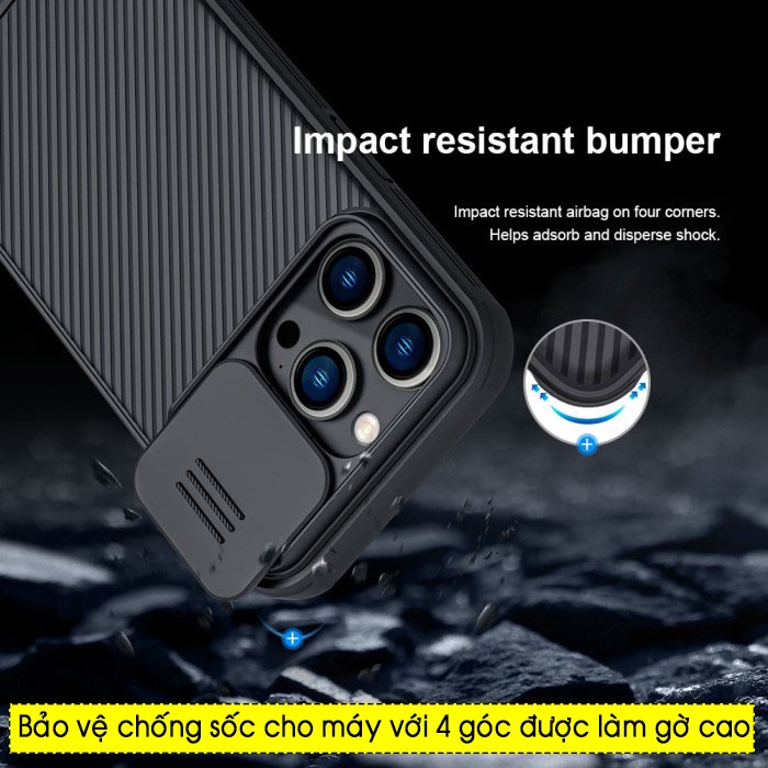 Ốp lưng IP 14 Pro Max / 14 Pro / 14 / 14 Plus Nillkin Camshield bảo vệ Camera