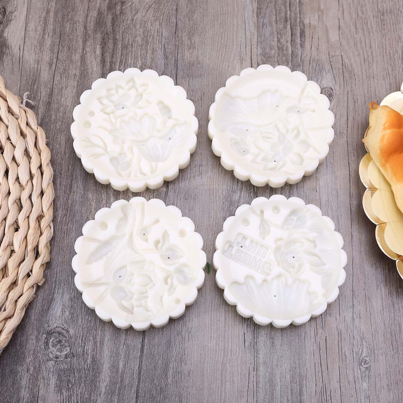 Khuôn Nhựa Làm Bánh Trung Thu Hình Hoa Sen 3d 150g Diy