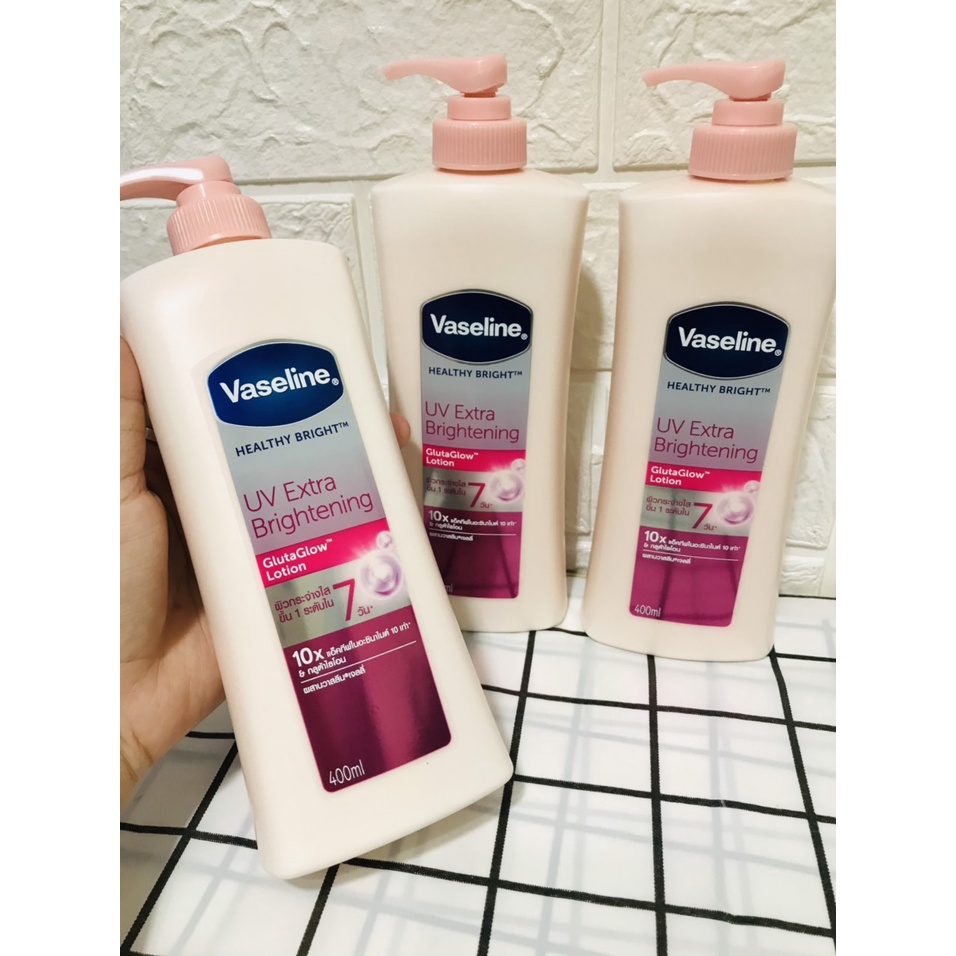 Sữa Dưỡng Thể Trắng Hồng Vaseline UV Lightening 4X/10X Thái Lan (350ml-570ml)