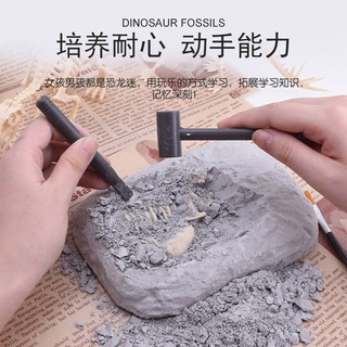 Đồ chơi khai quật khảo cổ hóa thạch khủng long cho trẻ em Đào kho báu kim cương Mô hình phỏng bộ xương Hướng dẫn sử