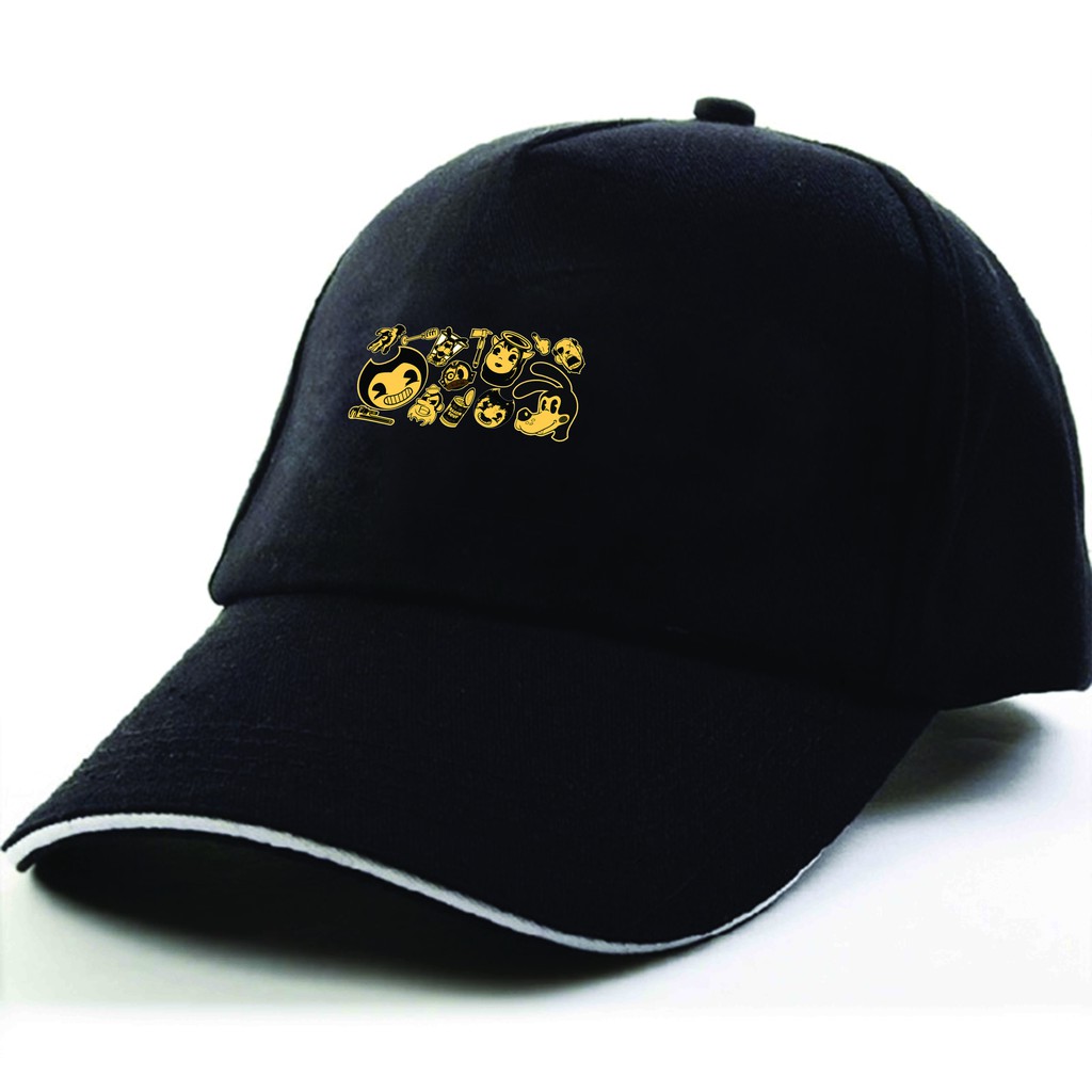 Mũ nón lưỡi trai đen in hình Bendy and the Ink Machine Mini World Block Art anime chibi game thời trang phong cách
