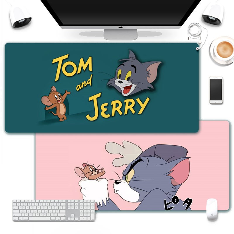 Miếng Lót Chuột Và Bàn Phím Chống Nước Họa Tiết Hoạt Hình Tom & Jerry