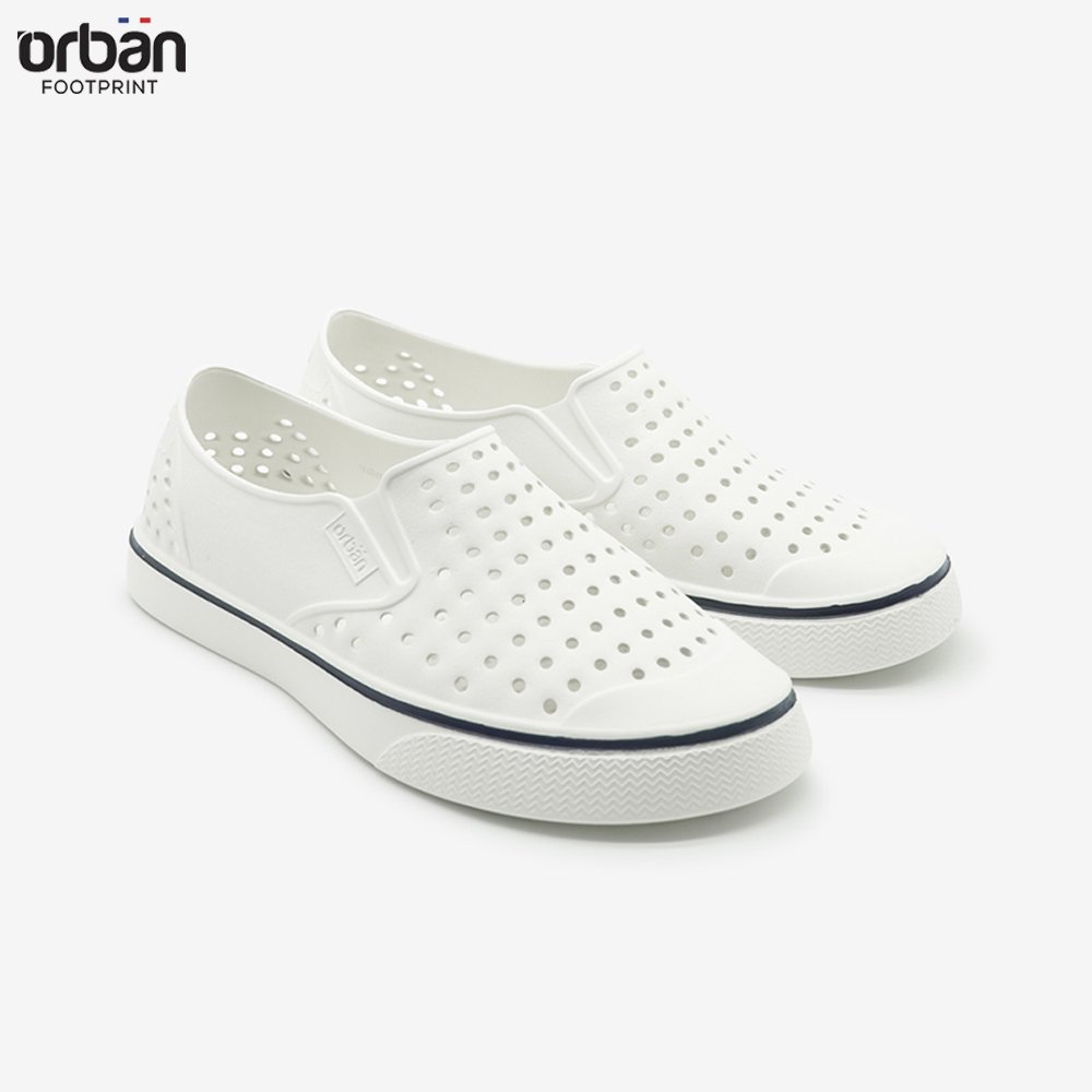Giày lỗ Urban Footpritn EVA fylon Trắng Lé Xanh Chàm (D2201 AD5)