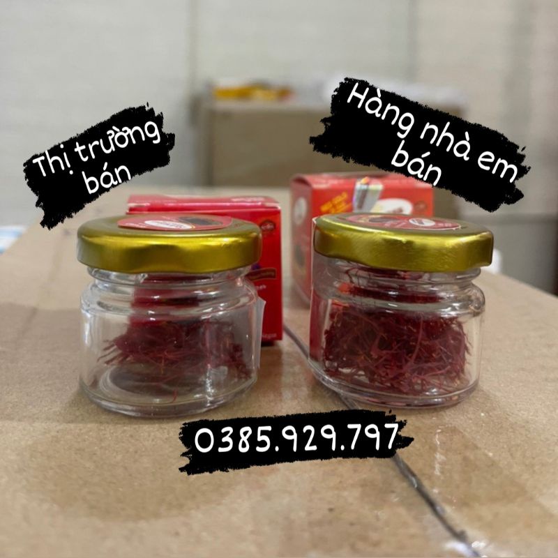 HỘP ĐỦ - Nhụy Hoa Nghệ Tây Saffron Bahraman Super Negin Red Gold Of Iran - SAFFARON DUBAI