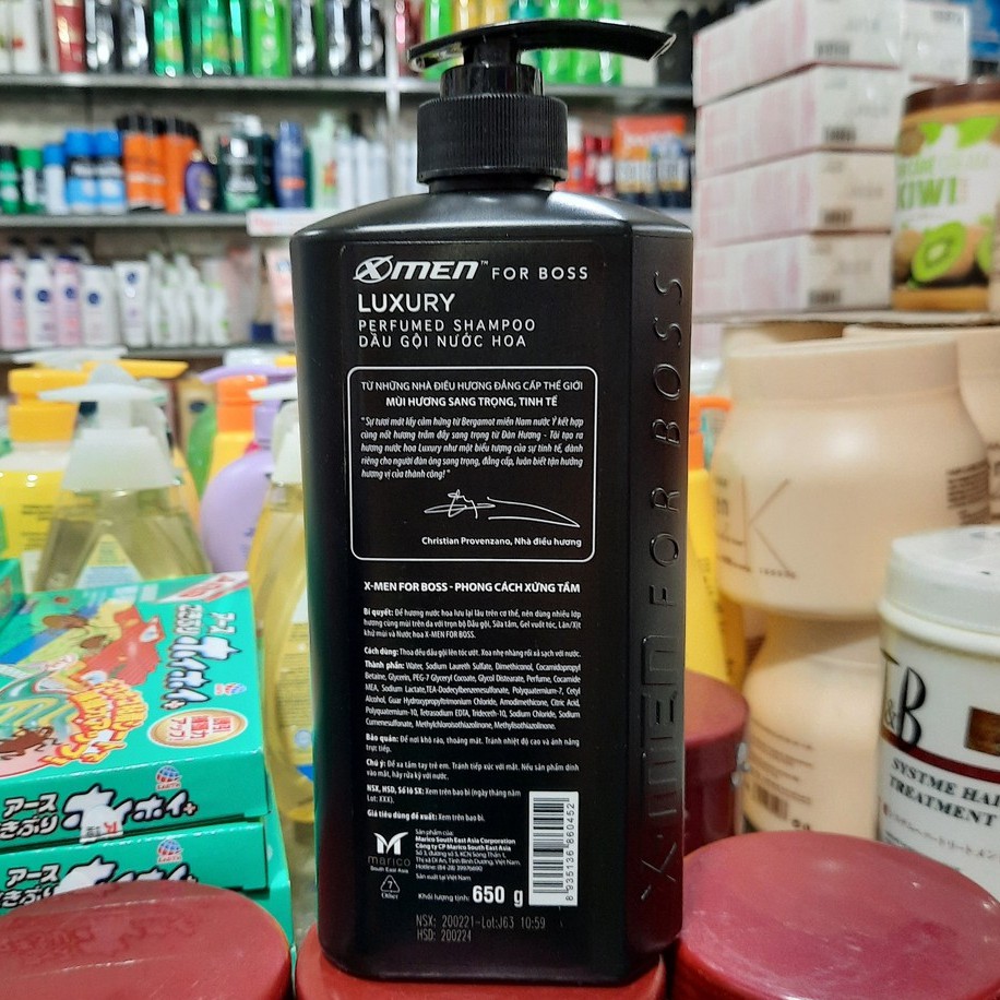 Dầu Gội Nước Hoa Xmen For Boss Luxury 650ml