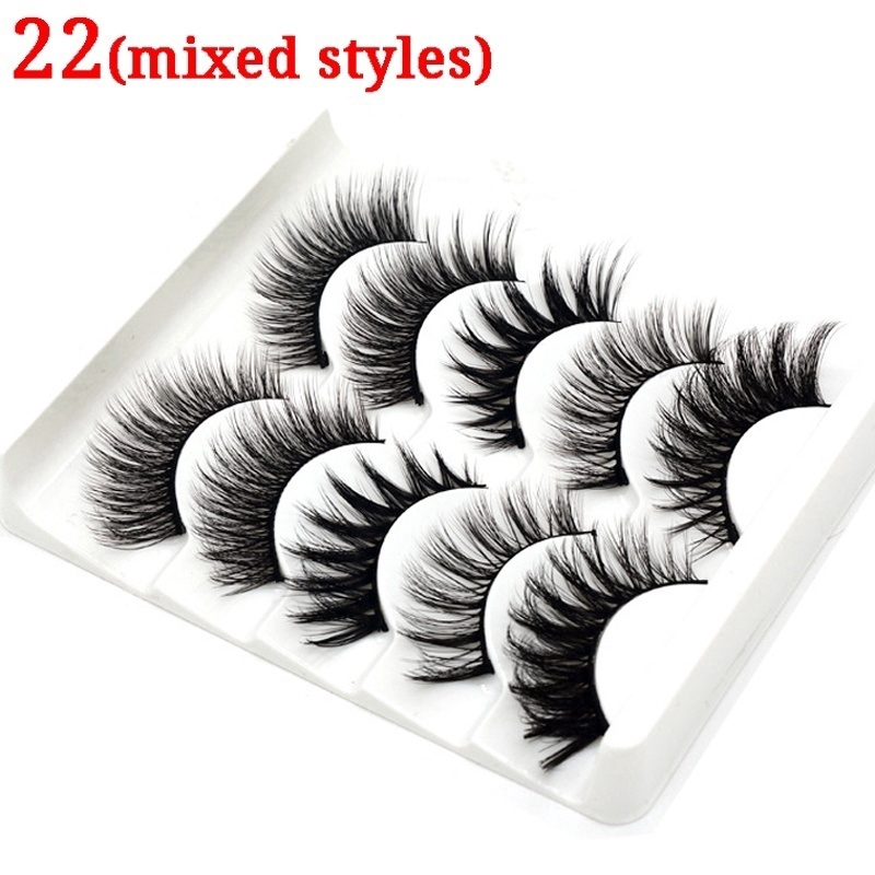 Set 5 Cặp Lông Mi Giả 3D Mềm Mại