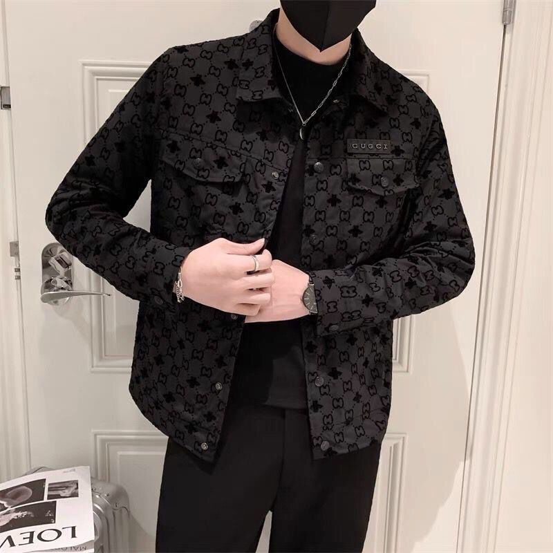 Áo Khoác Nam Thêu Họa Tiết Phong Cách Hàn Quốc Dễ Phối Đồ