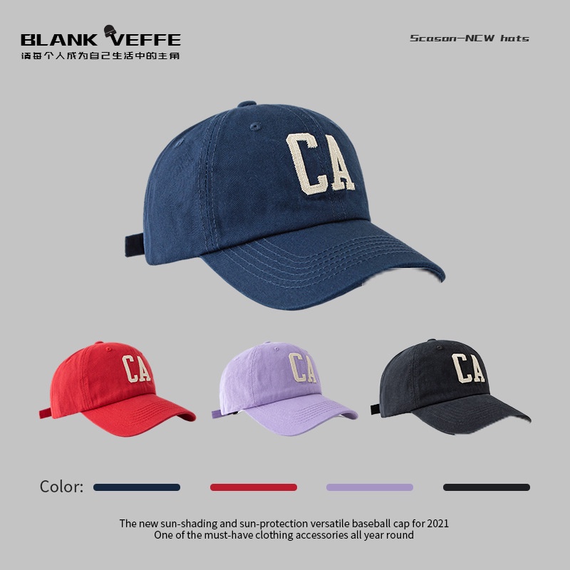 Baseball cap children's spring and summer Korean style ins trendy versatile internet celebrity CA letter face-showing small casual couple peaked cap