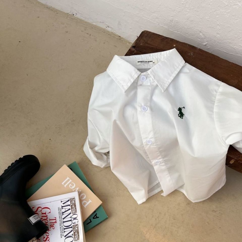 Hàng Mới Về Áo Sơ Mi Tay Dài Thời Trang Xuân Thu 2023 Dành Cho Bé Trai Gái