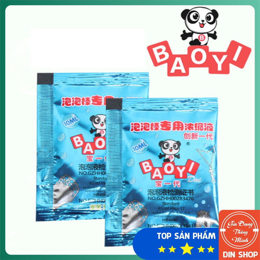 Nước Pha Bong Bóng Xà Phòng GIÁ HỦY DIỆT Xà Phòng Dành Cho Đồ Chơi Thổi Bóng Của Bé 1 Gói 10ml