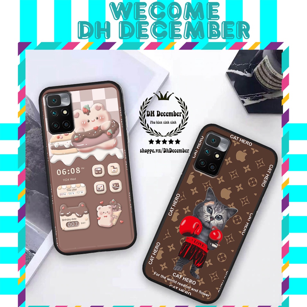 Ốp lưng Xiaomi REDMI 10 in hình 3D GẤU HỒNG-GẤU BE3R -XINH XẺO CỰC ĐẸP