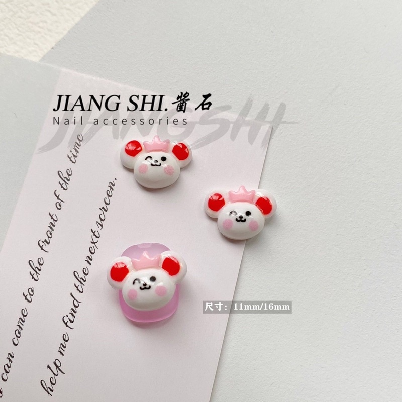 Đá hình. Cham đính móng hình thú. đồ nail