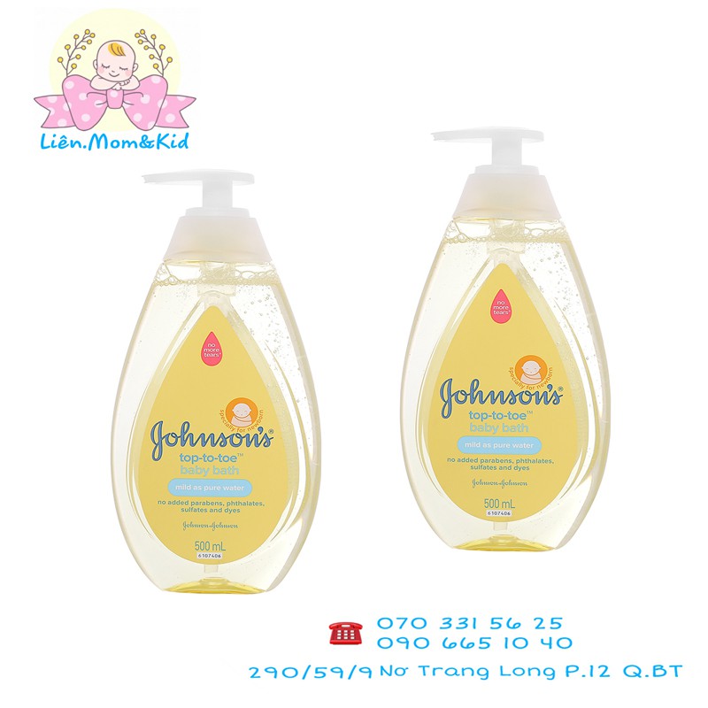 Sữa tắm gội toàn thân Johnson's ® Top-To-Toe™ Hair & Body Baby Bath 500ml